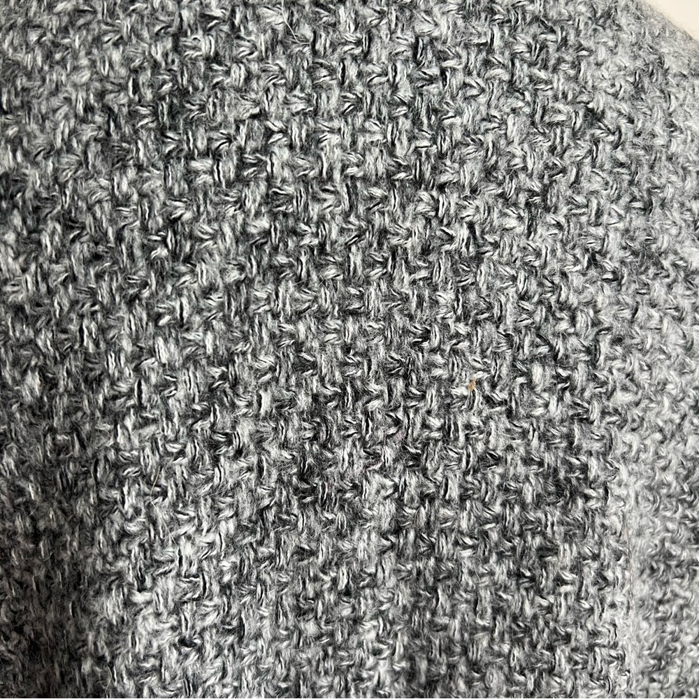 Tart Marled Grey Knit Long Open Cardigan Jacket Medium - Picture 6 of 9